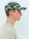 Acne Studios Camo Printed Baseball Cap In Blue