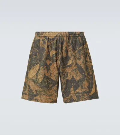 Acne Studios Camouflage Casual Shorts In Green