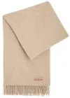 Acne Studios Canada Fringed Wool Scarf In Cream