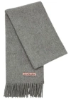 Acne Studios Canada Fringed Wool Scarf In Grey