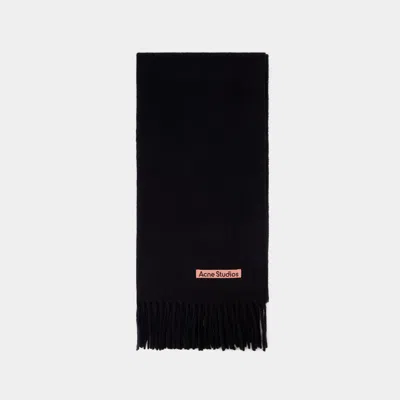 Acne Studios Canada Scarf In Black Wool