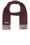 Acne Studios Classic Fringed Scarf In Brown Melange