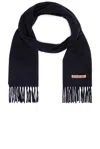 Acne Studios Canada Skinny Scarf In Navy Blue