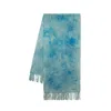 Acne Studios Canada Fringed Tie-dyed Wool Scarf In Blue