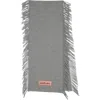Acne Studios Canada Wool Fringe Scarf In Light Grey Melange