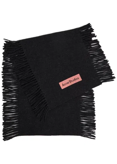 Acne Studios Canada Wool Scarf In Black