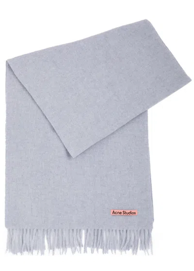 Acne Studios Canada Wool Scarf In Blue