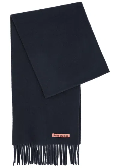 Acne Studios Canada Wool Scarf In Blue