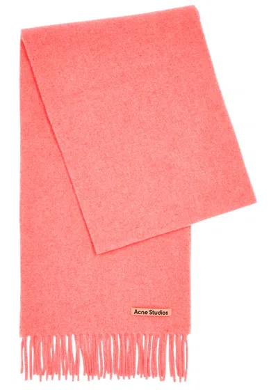 Acne Studios Canada Wool Scarf In Pink