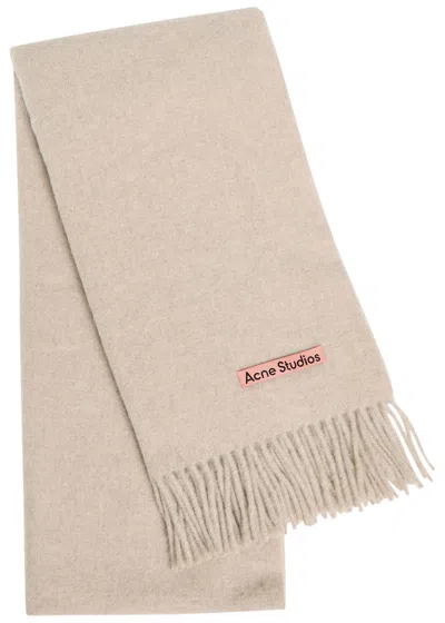 Acne Studios Canada Wool Scarf In White