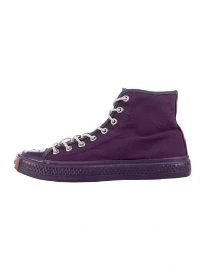 Pre-owned Acne Studios Canvas Athletic Sneakers In Purple