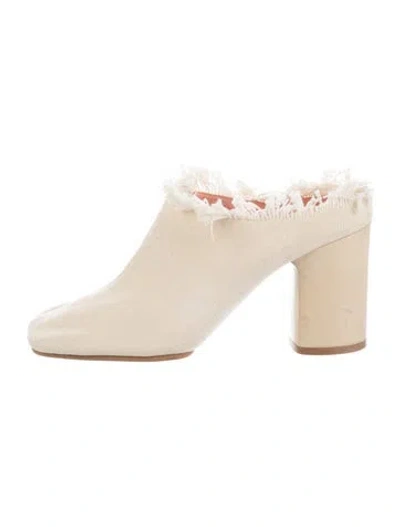 Pre-owned Acne Studios Canvas Mules In Neutrals