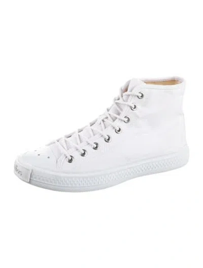 Pre-owned Acne Studios Canvas Printed Sneakers In White