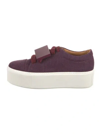 Pre-owned Acne Studios Canvas Sneakers In Purple