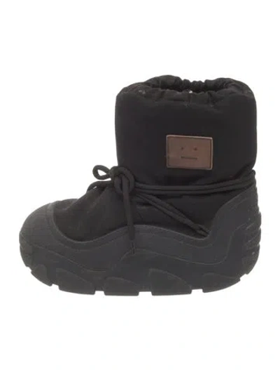 Pre-owned Acne Studios Canvas Snow Boots In Black