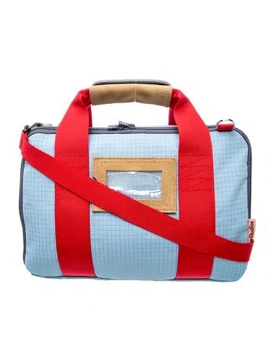 Pre-owned Acne Studios Canvas Weekender Bag In Blue
