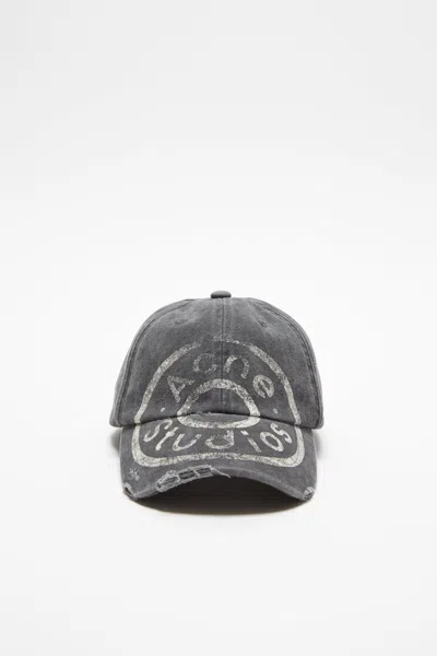 Acne Studios Cap Printed Logo In Black