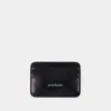 Acne Studios Aroundy Leather Card Holder In Black