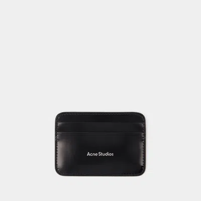 ACNE STUDIOS PORTE-CARTE - ACNE STUDIOS - CUIR - NOIR