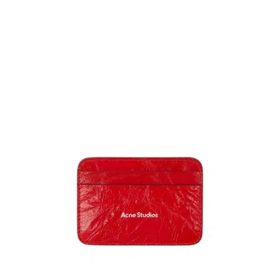 Acne Studios Card Holder - Leather - Red