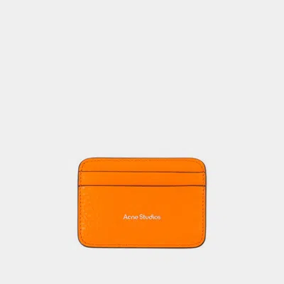 Acne Studios Card Holder In Orange