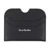 Acne Studios Leather Logo Card Holder In Black