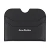 Acne Studios Leather Logo Card Holder In Black