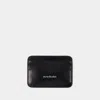 Acne Studios Aroundy Leather Card Holder In Black