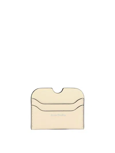 Acne Studios Card Holder With Logo In White