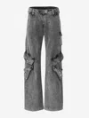 Acne Studios Cargo Denim Jeans In Multi