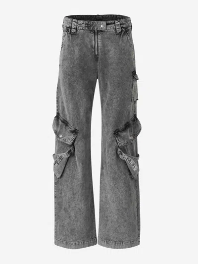 Acne Studios Cargo Denim Jeans In Multi