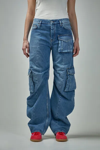 Acne Studios Cargo Pocket Jeans In Blue