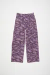 Acne Studios Cargo Print Trousers In Purple Multi