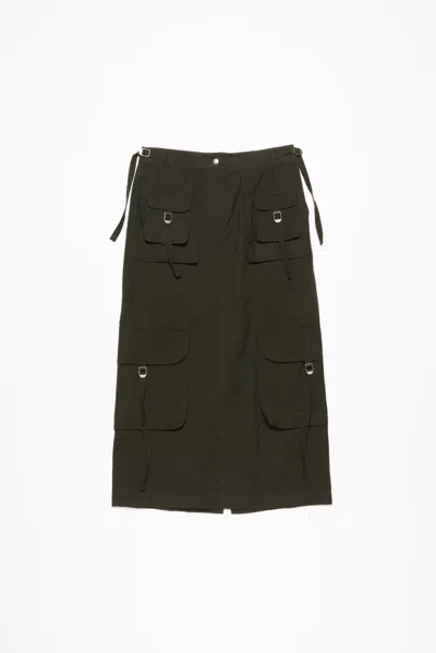 Acne Studios Cargo Skirt In Dark Grey