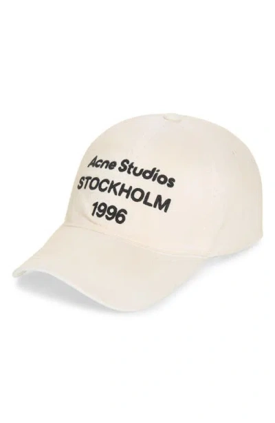 Acne Studios Carliy 1996 Baseball Hat In White