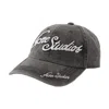 Acne Studios Black Logo Cap In Grey