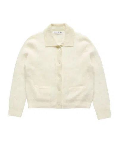 Acne Studios Cashmere Cardigan In White