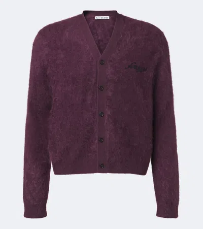 Acne Studios Cashmere Cardigan In Purple