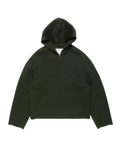 Acne Studios Cashmere Jacket With Hood In Dark Green