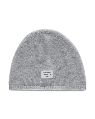Acne Studios Cashmere Knit Beanie In Purple