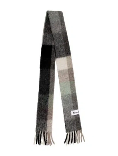 Pre-owned Acne Studios Cashmere Printed Scarf In Green