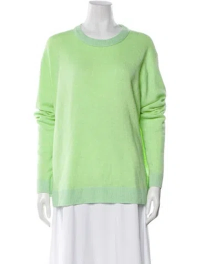 Pre-owned Acne Studios Cashmere Scoop Neck Sweater In Green