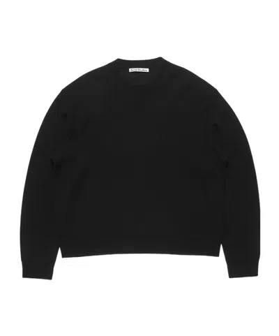 Acne Studios Cashmere Sweater With Logo In Black