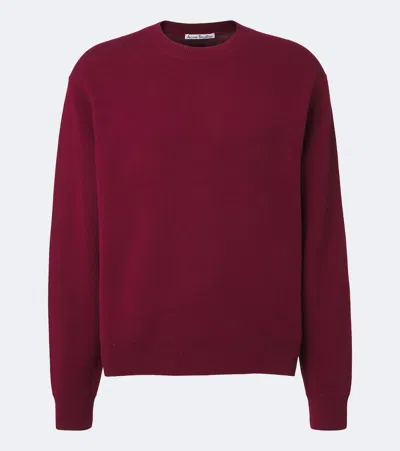 Acne Studios Cashmere-blend Sweater In Burgundy