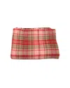 Acne Studios Cassiar Checked Logo Scarf In Red Wool In Red