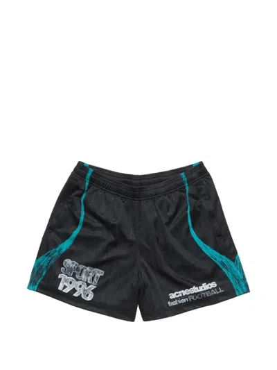 Acne Studios Casual Graphic Shorts In Black