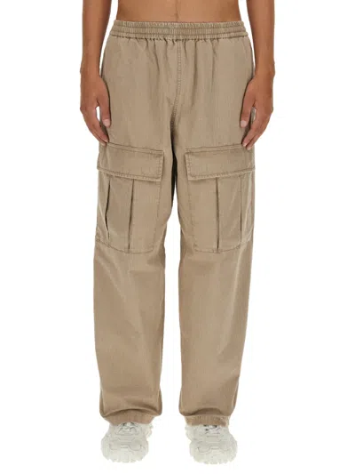 Acne Studios Relaxed Fit Beige Casual Pants With Elastic Waistband In Neutral