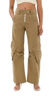Acne Studios Mid-rise Cargo Pants In Cold Beige