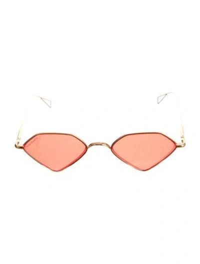 Pre-owned Acne Studios Cat-eye Mirrored Sunglasses In Gold