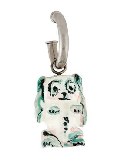 Pre-owned Acne Studios Ceramic Animal Single Drop Earring In Multi